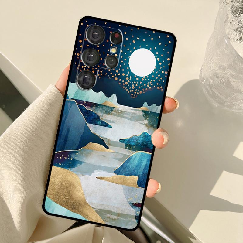 

Moon Glow Forest Ocean Stars Case For Samsung Galaxy S25 S24 S23 S22 S21 S20 Ultra S9 S10 Plus S21 FE S25 FE Back Cover Galaxy S20 Plus