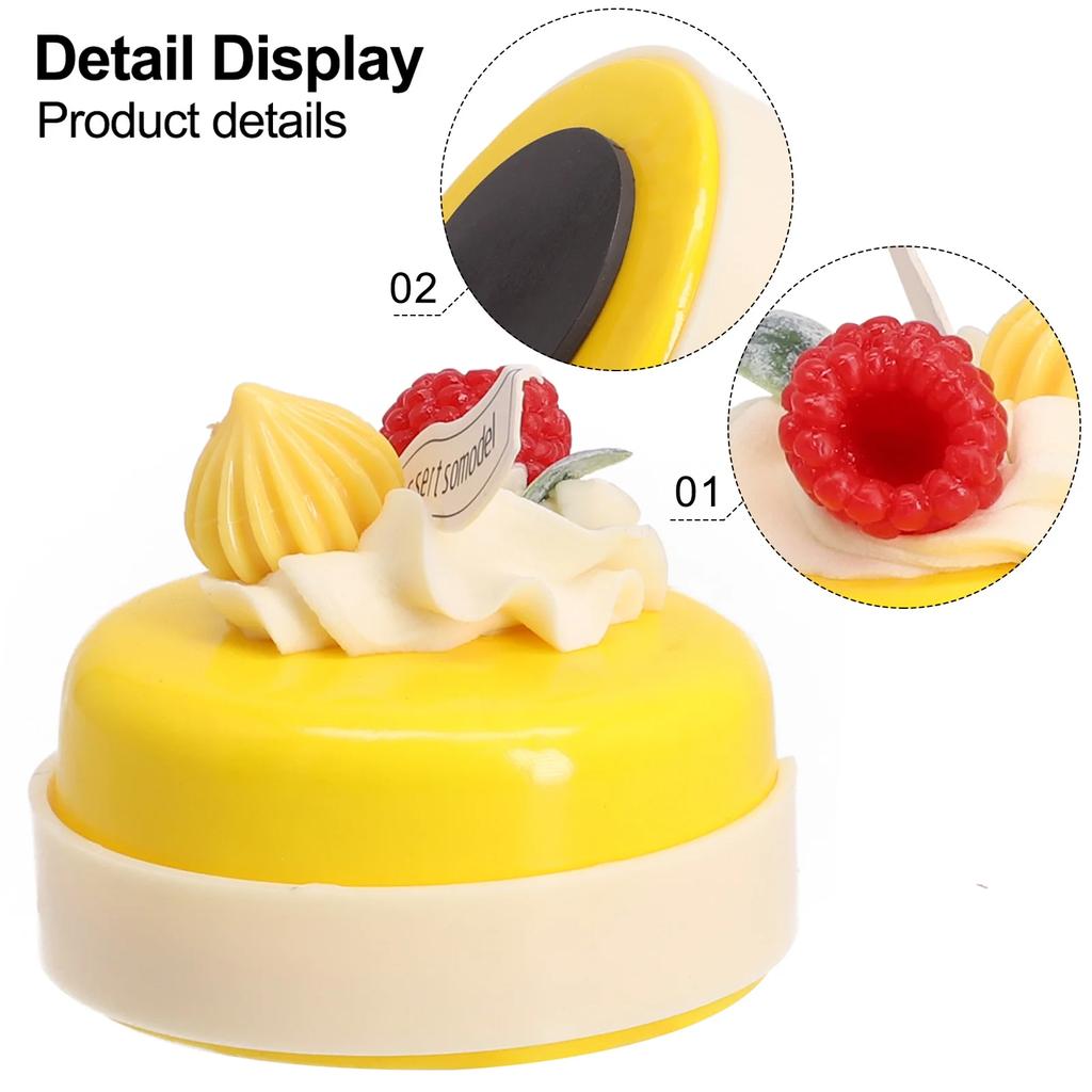 1PC Artificial Fruit Cake Biscuit Fake Food Decoration Photography Pro Food Simulation Cake Model Tea Table Decoration