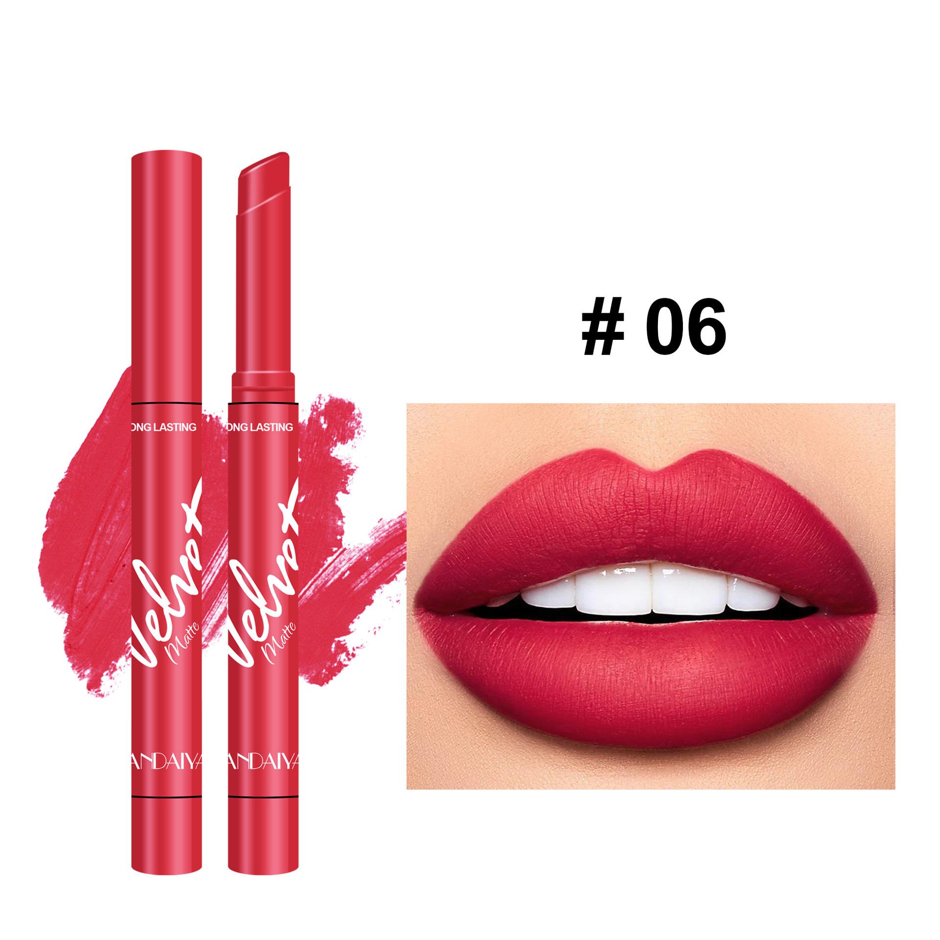 

1-piece Matte Lipstick with Intense Pigmentation Lip Gloss красный