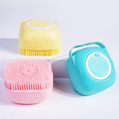 Bagno Cucciolo Gatto Lavaggio Massaggio Dispenser Toelettatura Spazzola Doccia Silicone Morbido Spazzola per Cani Massaggiatore Shampoo per Animali Domestici Spazzola da Bagno