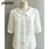 JPNTKY Women's Fashion Casual Short Sleeve POLO Neck Blouses & Shirts