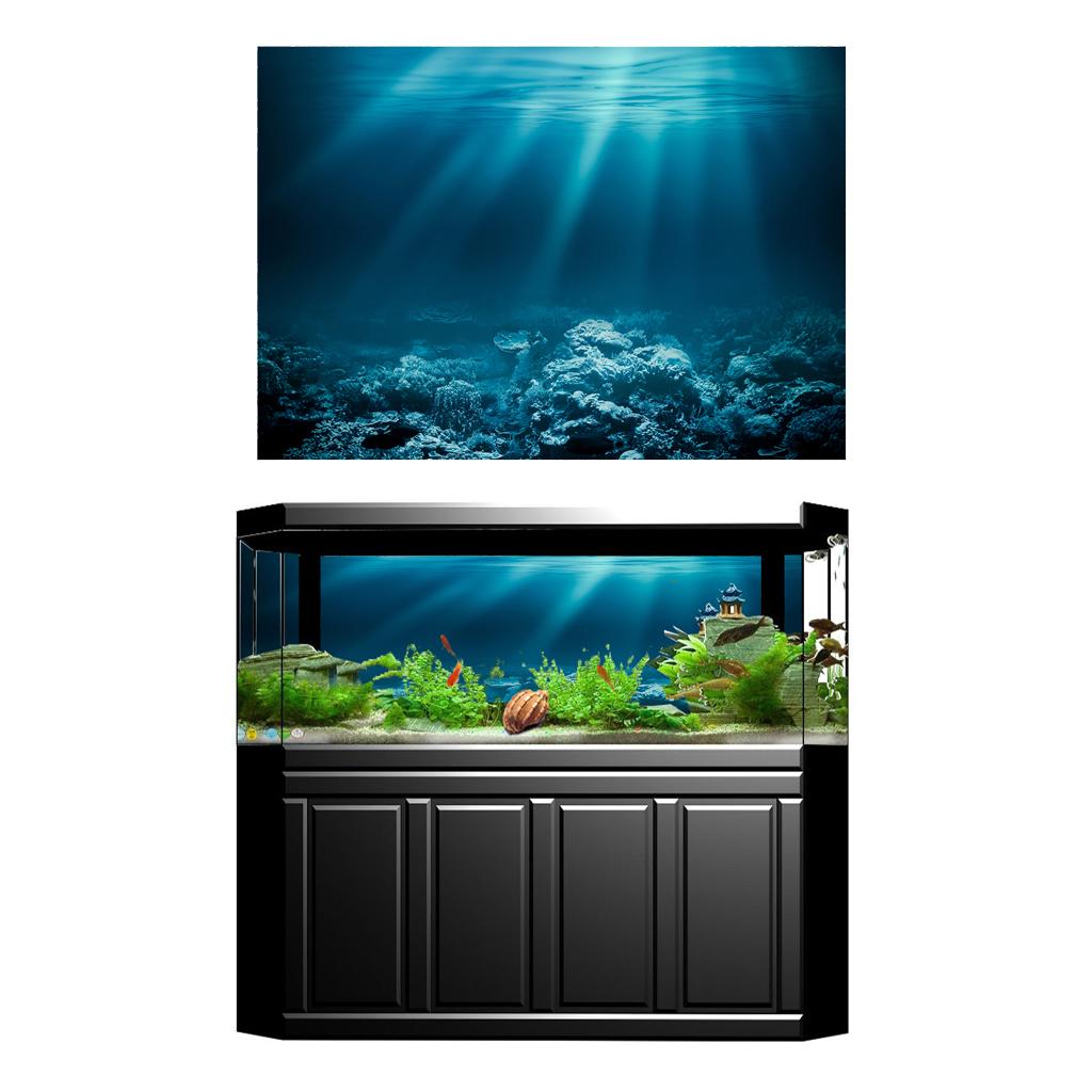 

Aquarium Landscape Poster PVC 3D Mural Adhesive Background for Insulation of Aquarium Decoration S