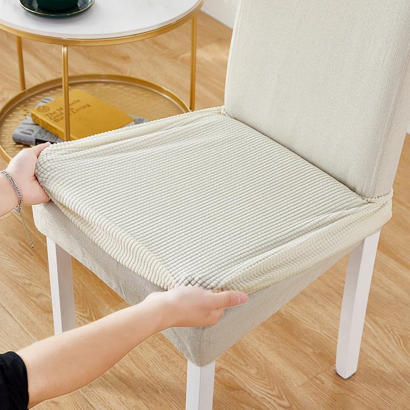 Square Seat Cushion Cover Corn Kernels Stretch Chair Cover for Dining Room Kitchen Banquet Hotel Home Removable Washable 1pc Universal sizes