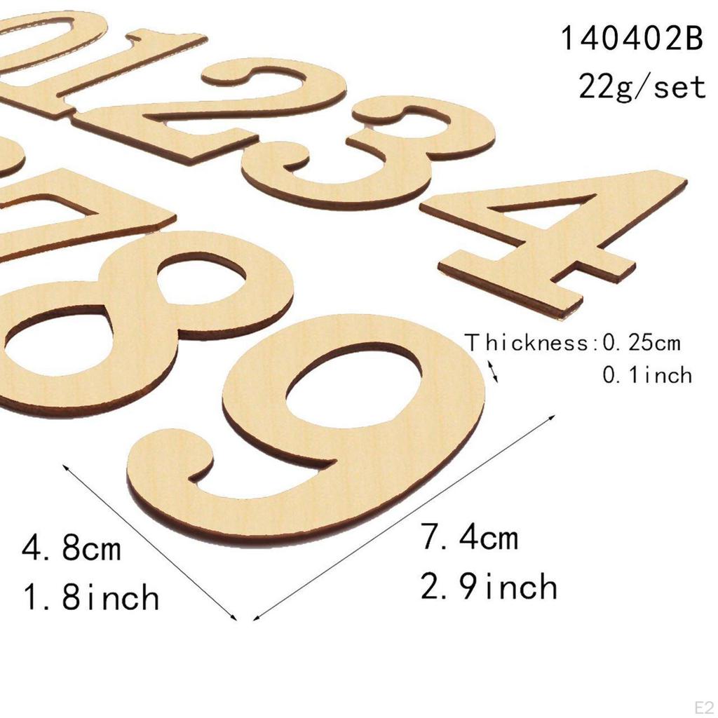 Wooden Numbers Shapes - 10pcs/Set