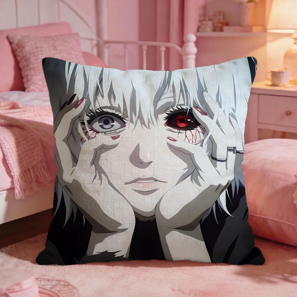 Ttokyo GhoulS Anime Hot Cushion Cover Premium Comfort Reversible Pillow Cove Two In One Design For Any Room  Car Interior