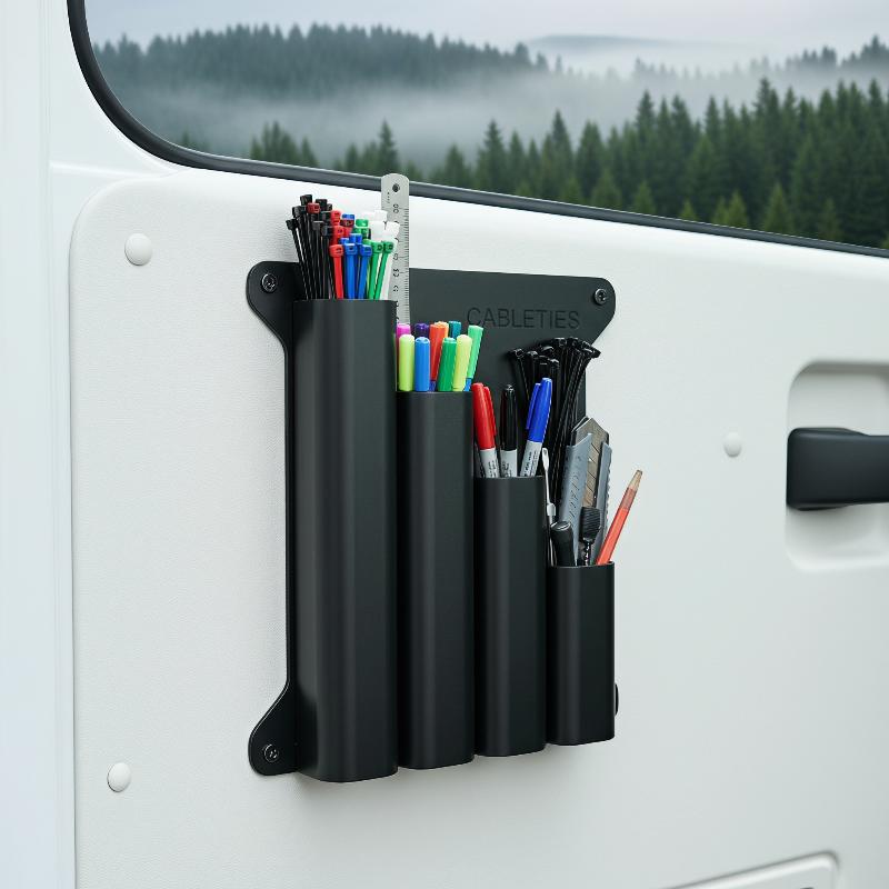 1Pcs Wall Mount Cable Tie & Tool Organizer 4/5-Slot Holds Multi-Size Zip Ties For Garage Workshop Accessories