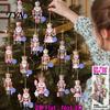 Decorative Hanging Pendants for Holiday Christmas Nutcracker Ornaments Tree, Wooden Soldier Tree Xmas Party Window Decoration, 2D Flat Decor