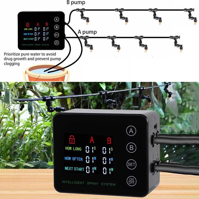 Intelligent Reptile Spray Humidifier Control Automatic Mist Rainforest Timing Spray System Kit Rainforest Irrigation Timer