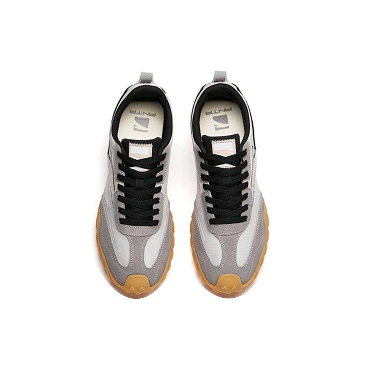 Anta Heritage Trendige Retro Low-Top Sportliche Freizeit Schuhe Herren Sneaker Grau Schwarz 112218856-3