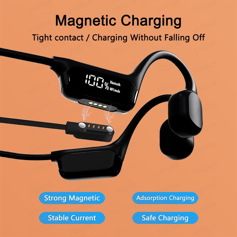 VAORLO 4 Pin 60CM Magnetic Charging Cable Suitable For New X7 Headset DGS10 Bone Conduction Bluetooth Sports Wwimming Headphones