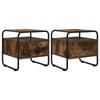 Nightstand 2 Pcs. Smoked Oak 40 X 39.5 X 40 Cm