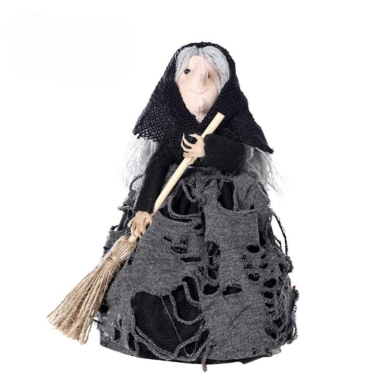 Hauntingly Elegant Witch Broom Tree Topper Halloween Star Decor Premium Resin Craft Gothic Christmas Collectible