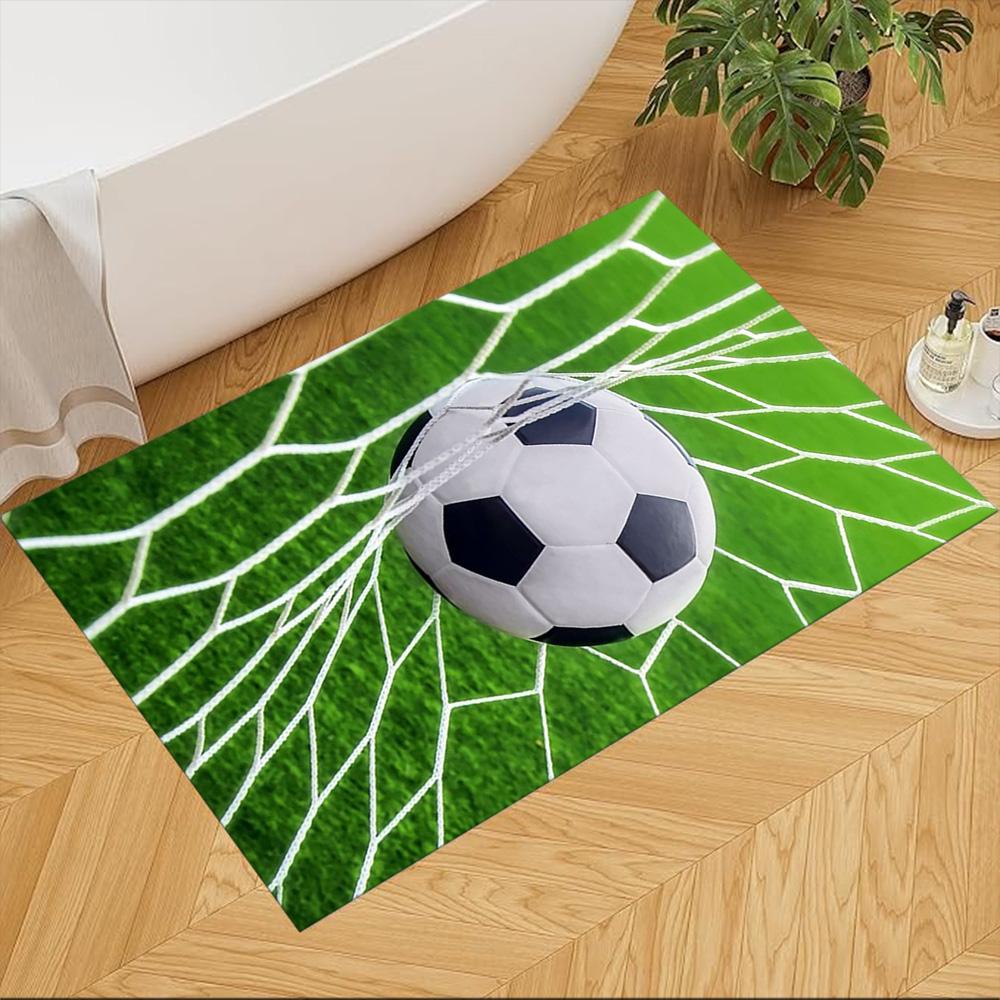Soccer Pulse Art Splash Non-Slip Home Carpet Design for Office Decor Living Room Bedroom Gift
