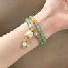 New Chinese Style Lion Dance Double Layer Stacked Beaded Bracelet Women Simple Cool Clear Sense Bracelet High Appearance Ancient Style Hand Jewelry