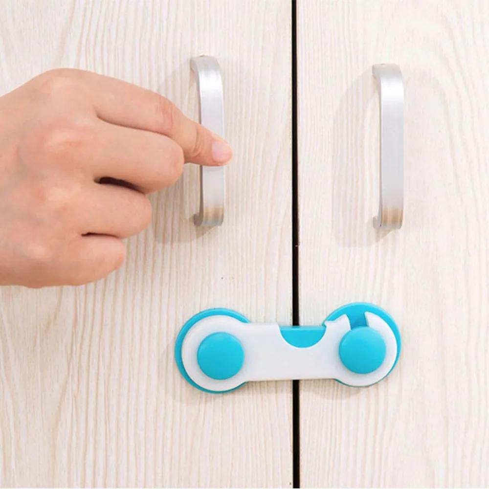 5Pcs Child Safety Lock Anti-Pinch Cabinet Locks for Drawer Door & Refrigerator Home Security Protection Buckle for Kids