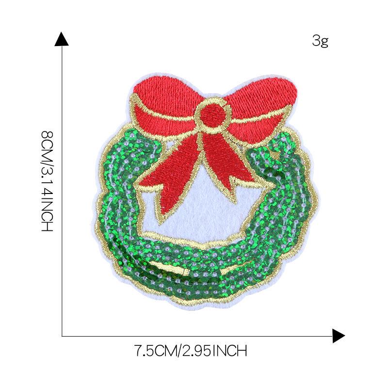 Dooku Embroidered Santa Claus & Tree Patch with Sequins - Clothing Accessory