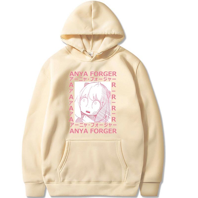 Anya Forger Japanese Animation Printed Men's Hoodie Hoody Y2K Clothes Vintage Fashion Casual Unisex Long Sleeve