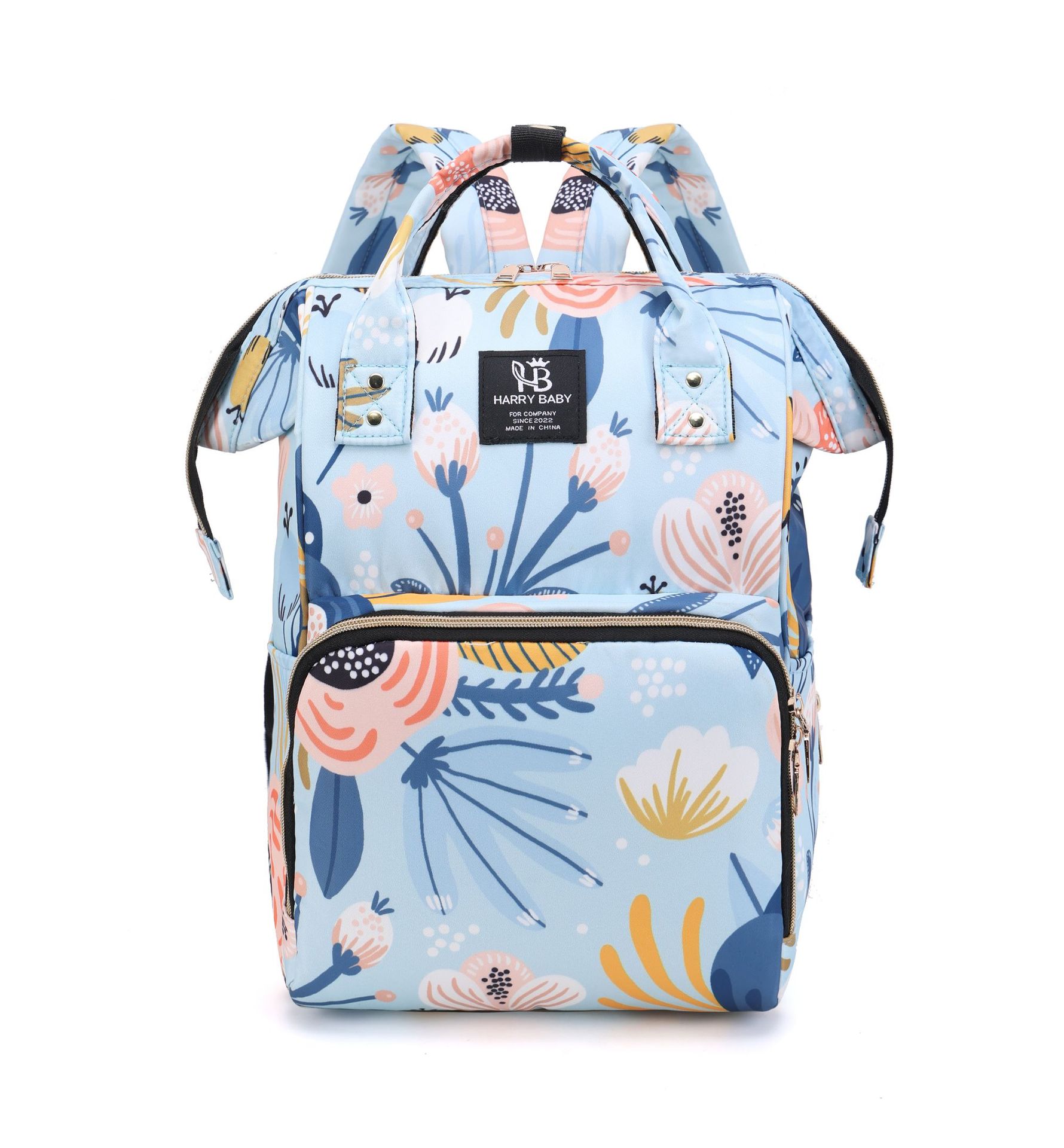 

Mommy backpack with large capacity, lightweight and insulated backpack for outdoor travel, portable and multifunctional 15 inches синий