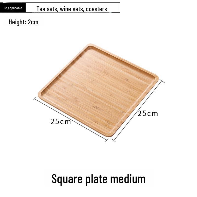 Japanese Bamboo Rectangular Tea Tray - Versatile for Household, Restaurant, Barbecue, Water Cup Storage, and Serving.