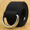 1Pc Nylon/Alloy Casual Solid Color Fashion Double D-ring Buckle Wide Belt Men/Women Jeans