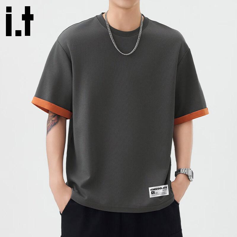 CHOCOOLATEit Men s Faux Two-Piece Short Sleeve T-Shirt 2XL