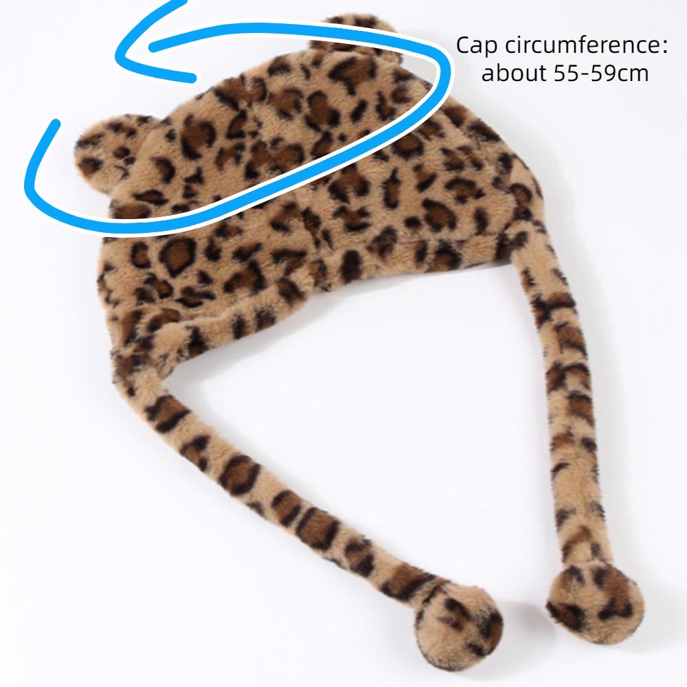 Funny Fashion Winter Hat Ear Protection Furly Cartoon Hat Soft Cute Bucket Hat Women