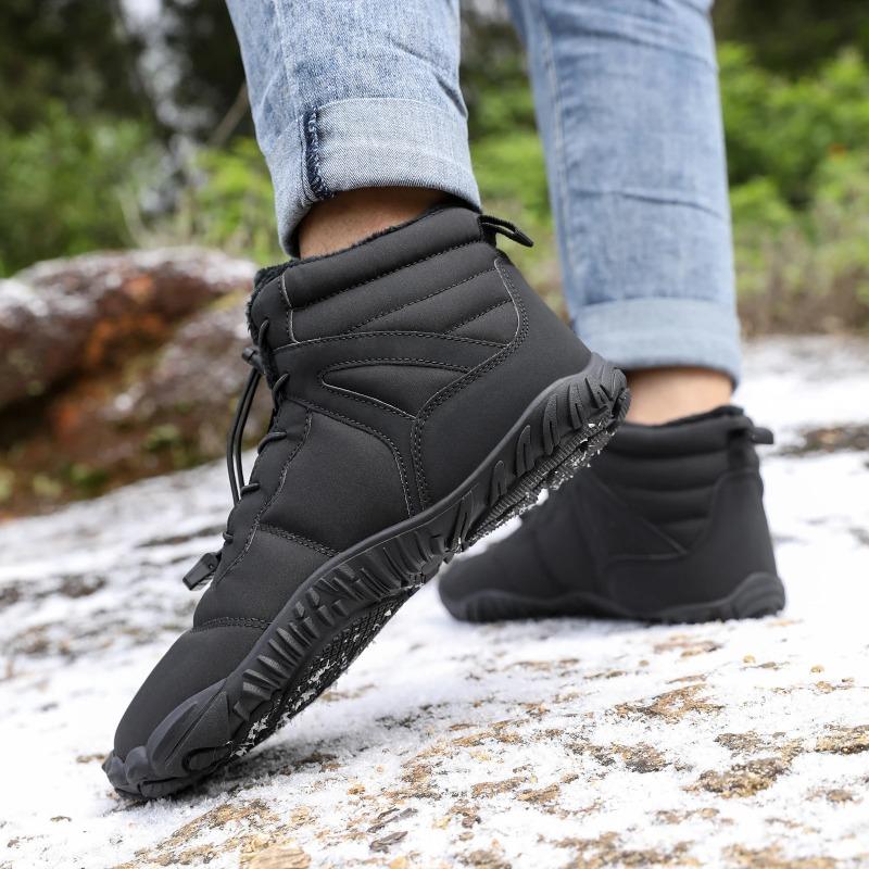 Men's And Women's Snow Boots, Winter Outdoor Hiking Shoes, Waterproof And Warm Fur Lined Casual Hiking Boots