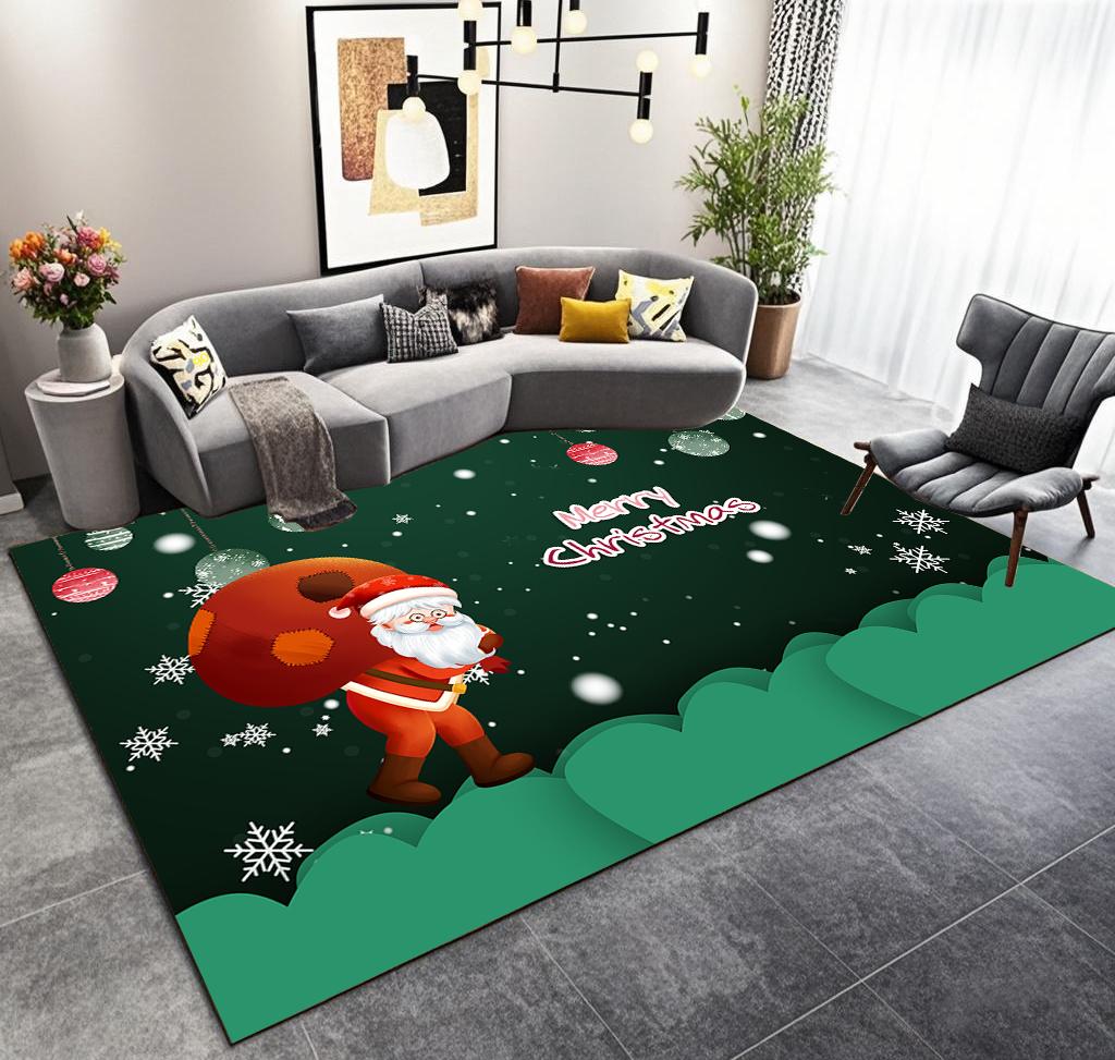 Christmas Large Area Non-slip Luxury Live Room Rug Warm Soft Room Decor Bedroom Carpet Washable Coffee Tables Mat Customizable