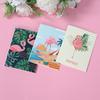 12pcs Hawaiian Party Gift Card Flamingo Palm Leaves Postcard Greeting Card Tropical Hawaii Summer Beach Pool Party Decorations
