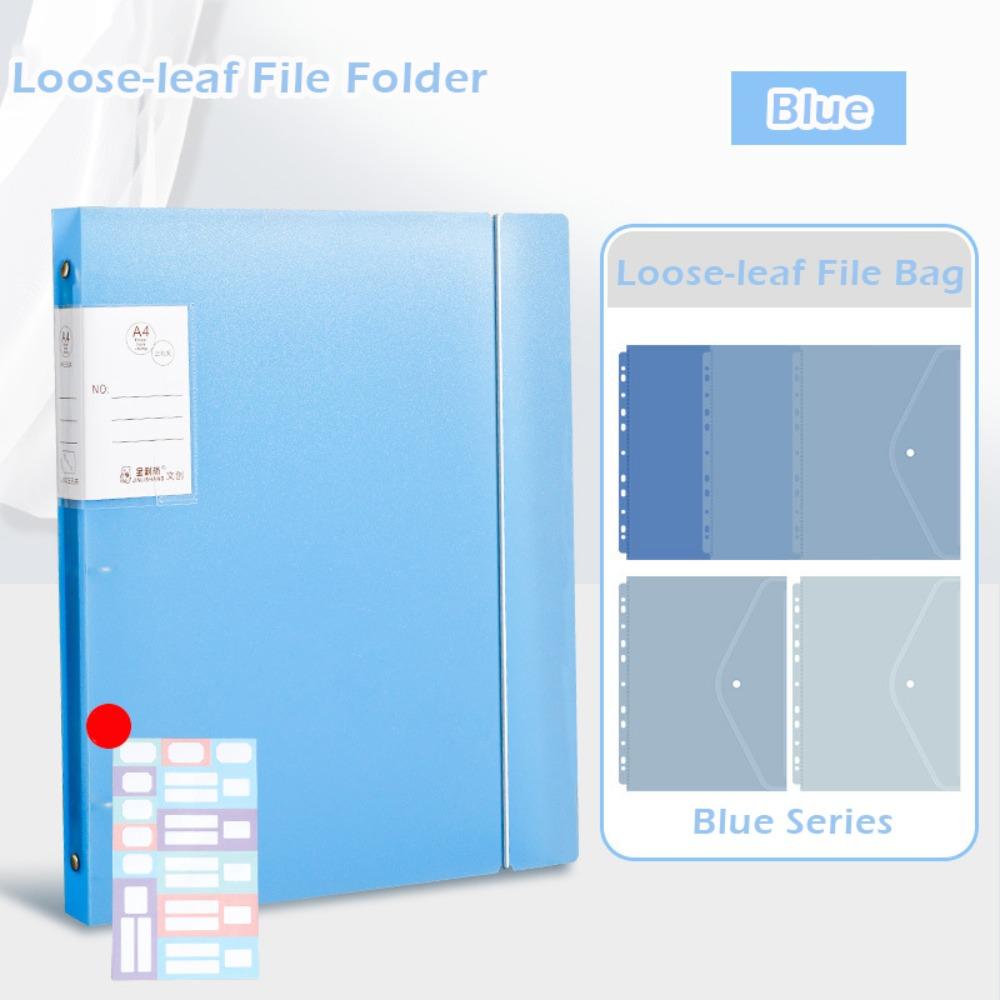 Multi-functional Loose-leaf Design File Folder Set PP Waterproof Document Organizer Test Paper Storage Clip Students