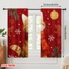 2pcs,2D Plane Printing Minimalist Curtains Snowflake Cat Versatile Polyester (without Rod) Gifts Use for Bedroom, Contemporary