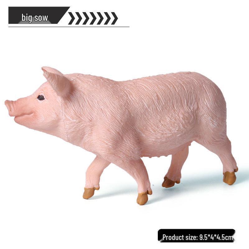 Realistic Miniature Pig Sow Figurine Toy Animal Model Ornament