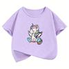 Summer Spring Kawaii Short Sleeve Angel Unicorn T Shirts Funny Manga Kids Childrens Tshirt Boys Girls Casual Top Tee