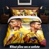 Set Biancheria da Letto Design Cristiano Ronaldo 1 Copripiumino + 2 Federe Morbido Traspirante Biancheria da Letto per la Casa