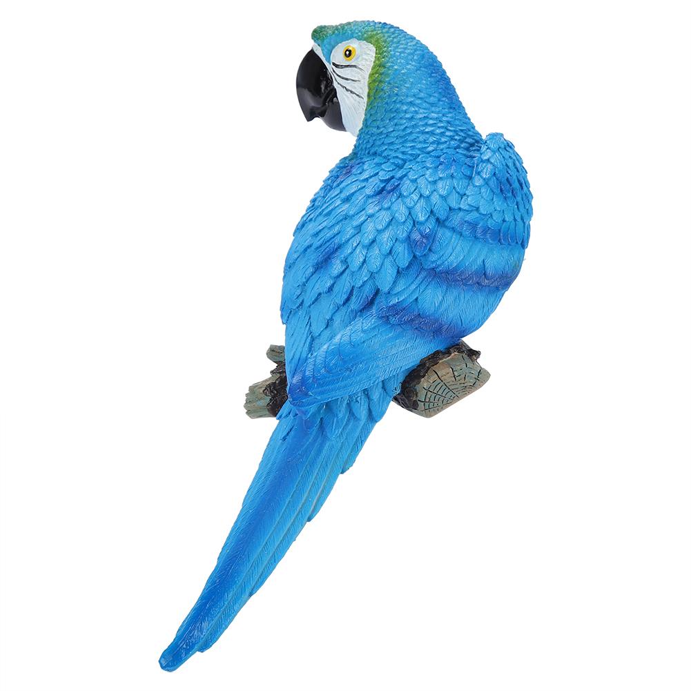 Harz Lebensechtes Vogel Ornament Figur Papagei Modell Spielzeug Gartenskulptur Wanddeko Blau Richtig?