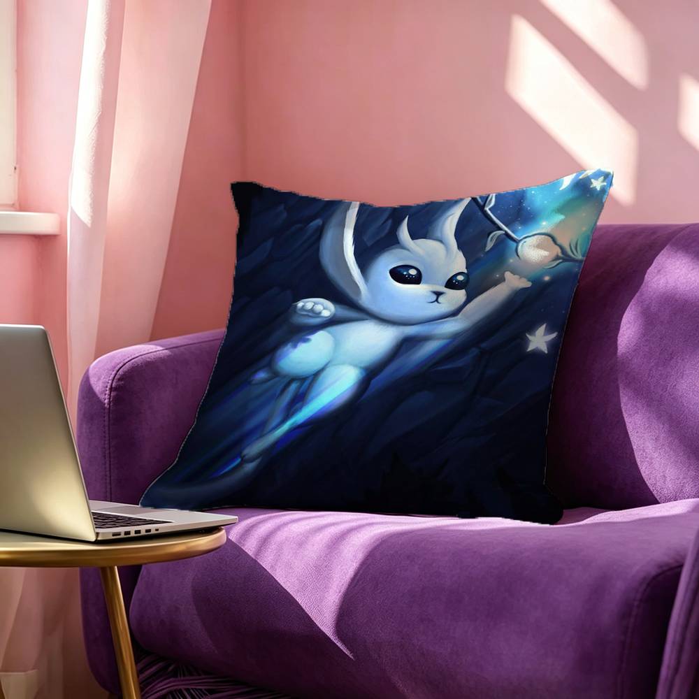 Game OOri and the Blind Forest Anime Square DoubleSided printed Pillow Case Bedroom Bedside Pillow Sofa Cushion Cover