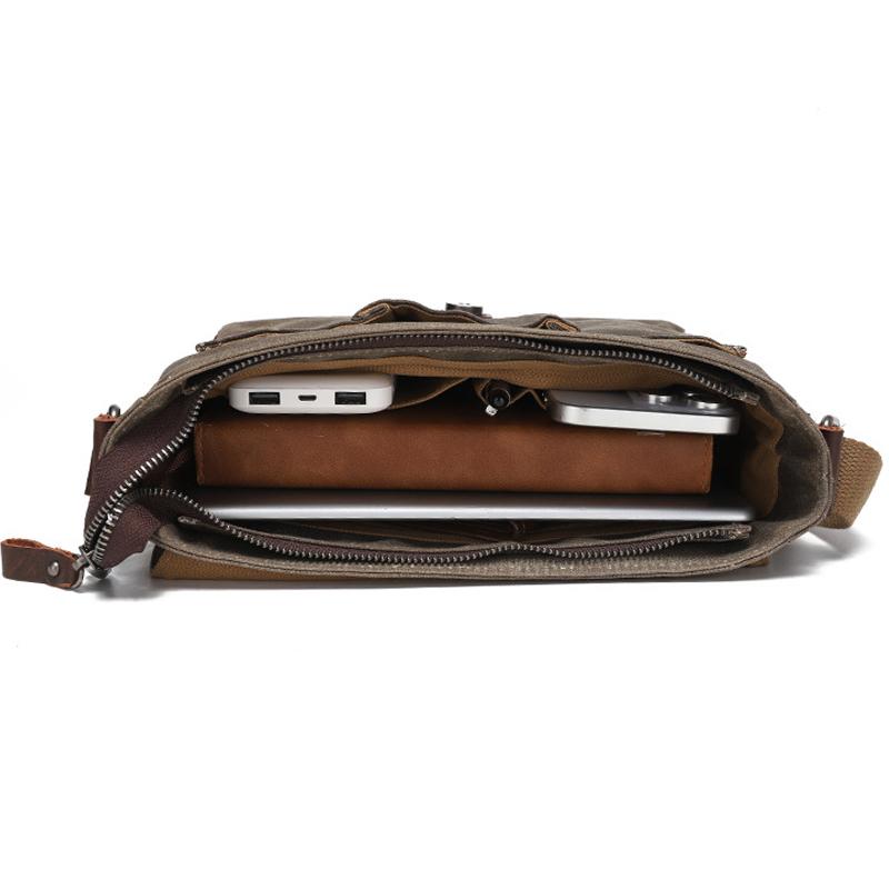 New Vintage Canvas Shoulder Bag Casual Men's and Women's Crossbody Bag Handheld Camera Bag Postman Bag for Out-of-home Travel