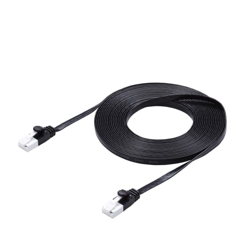 ELECOM LAN Cable CAT6A 5m Unbreakable Nail Break Prevention Connector Super Flat Black ECLD-GFATBK50