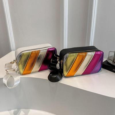 Patchwork Damen Schulter Umhängetaschen Mode Quadratisches Design Kleine Geldbörse und Handtasche Shopping Tide Bag