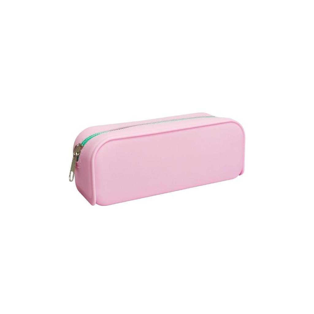 Compact Rectangular Silicone Pencil Case & Desk Organizer