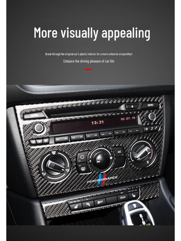 Carbon Fiber Gear Shift Panel Frame Sticker for 2011-2015 BMW X1 E84 Interior Modification