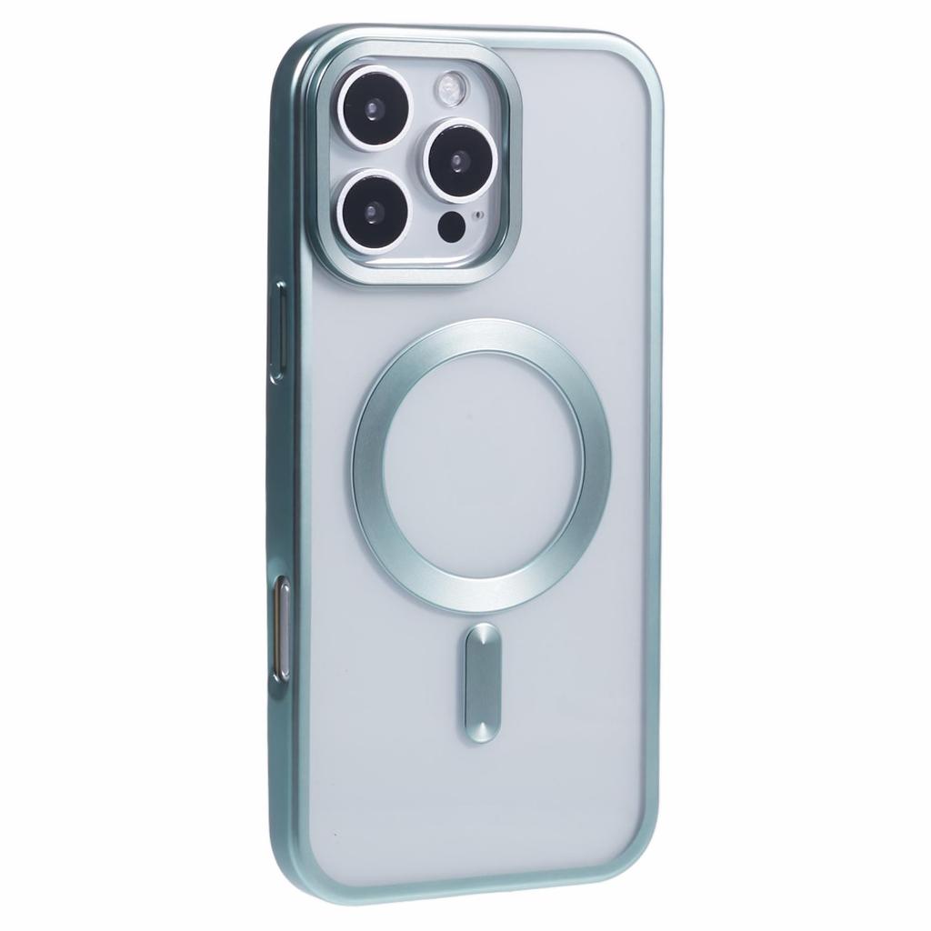 For iPhone 16 Pro Max Case Matte Electroplating Phone Cover Compatible with MagSafe