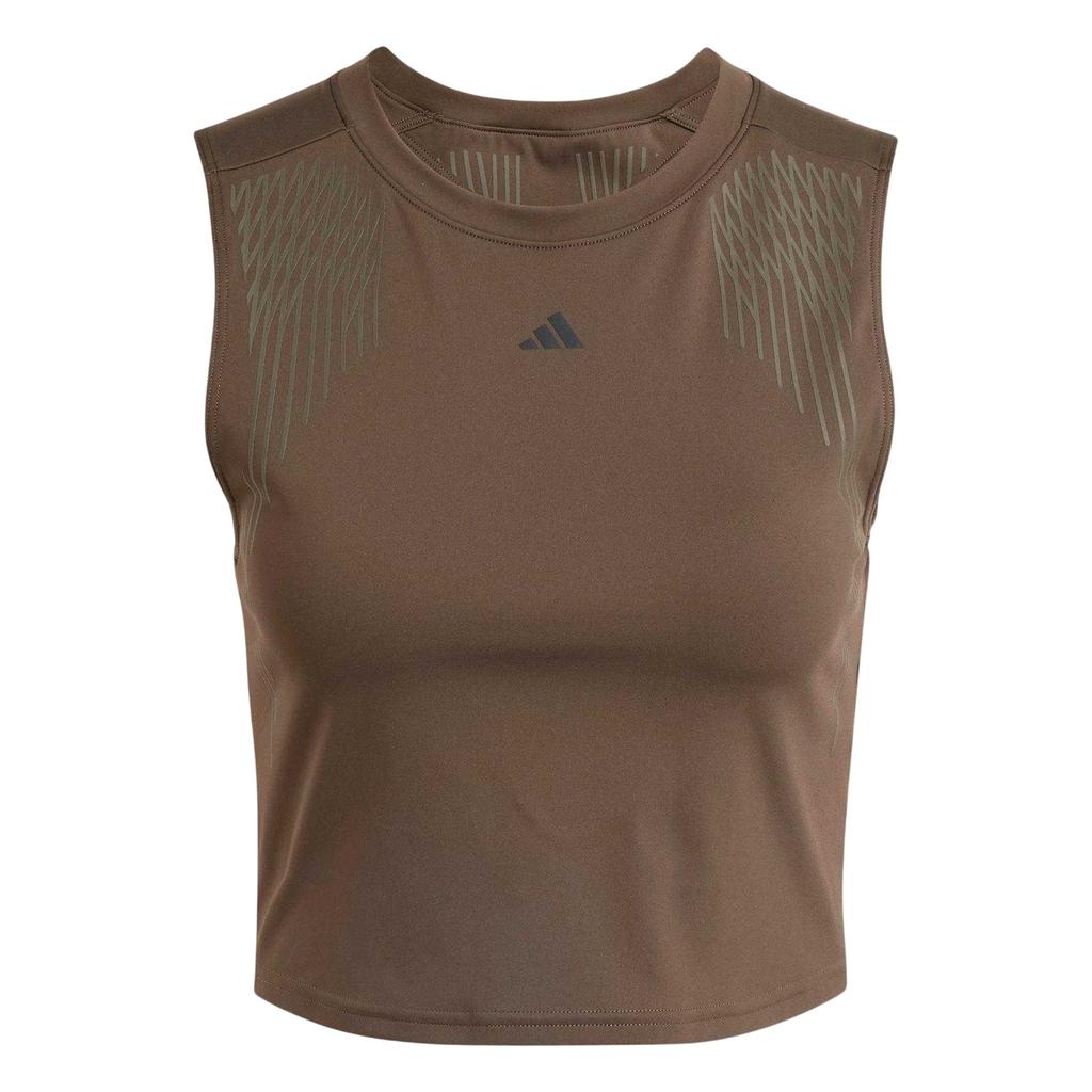 Adidas Womens/Ladies Pro Striped Cropped Tank Top