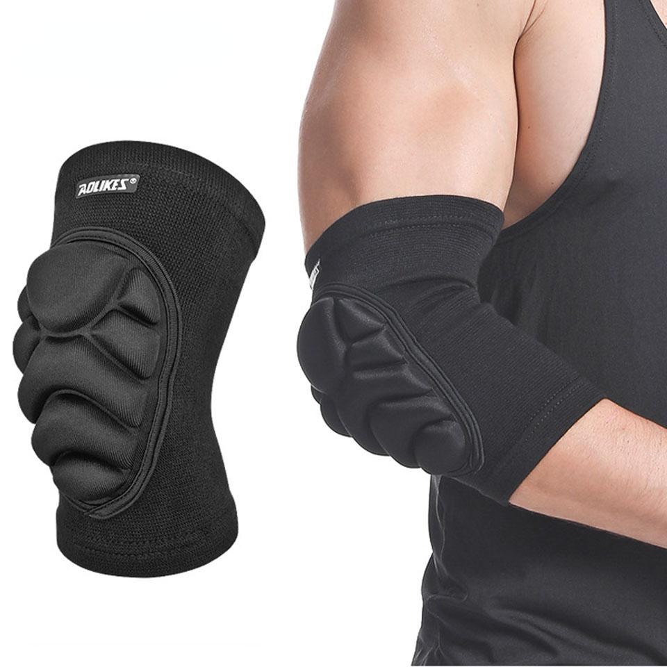 2 pezzi 1 Paio Ginocchiere Gomitiere Gomito Protettore Pallavolo Spugna Supporto Compressione Tutori Gomito per Pallacanestro Tennis Calcio