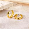 Elegant Titanium Steel Hoop Earrings for Women - Lightweight, Luxurious, Round & Colorfast Accessories