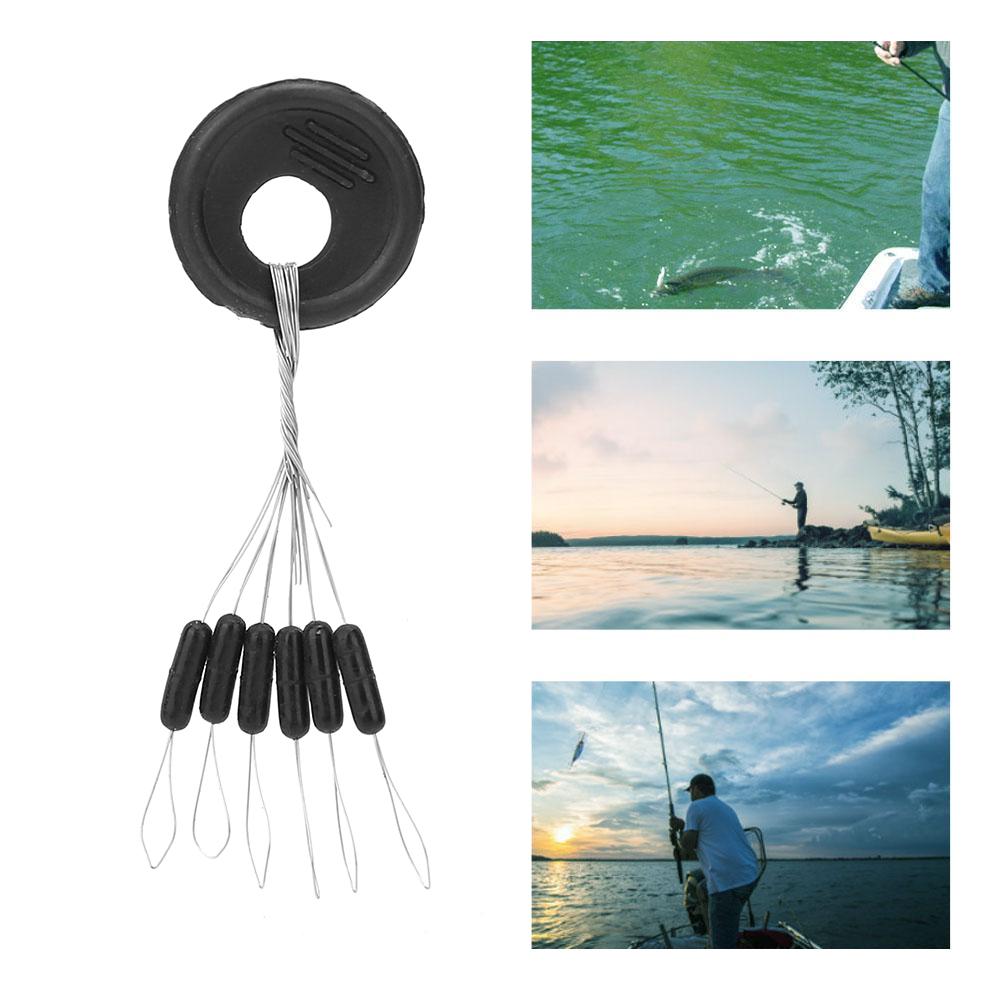 100PcsLot Rubber Fishing Bobber Stopper Float Sinker Cylinder Oval Buoy Float Stop (Cylinder)