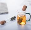 Borosilicate Glass Tea Infuser Tube with Fine Filter for Loose Leaf Tea - Transparent Tea Strainer for Teapot Brewing