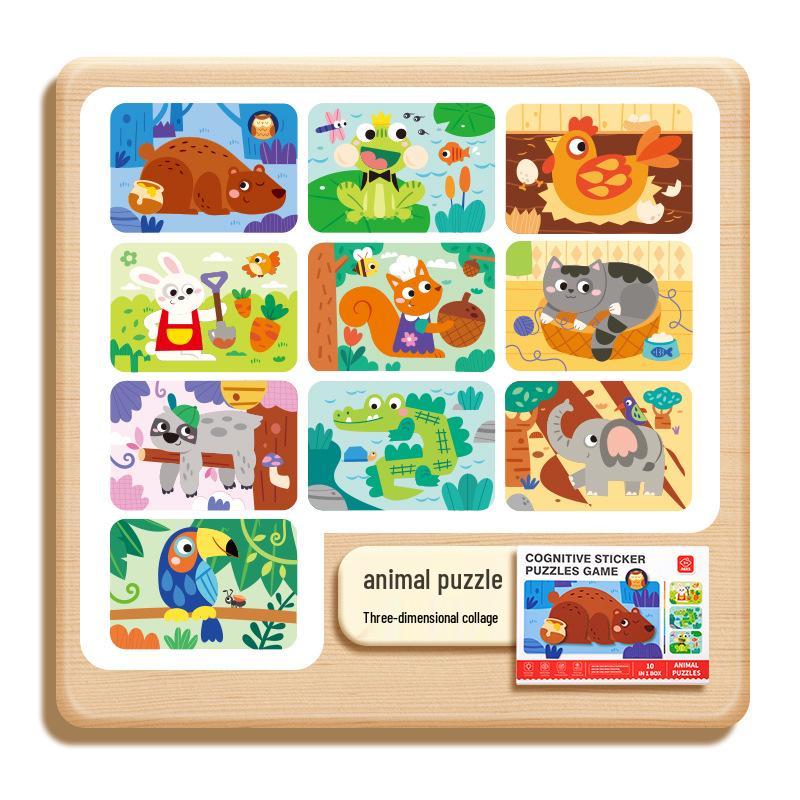 Children's DIY 3D Sticker Art Puzzle Blocks for Ages 3-6: Educational Craft Toys