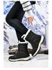 Army Green Camo High-Top Fleece-Lined Snow Boots for Men – Plus Size, Thick-Soled, Warm Winter Footwear