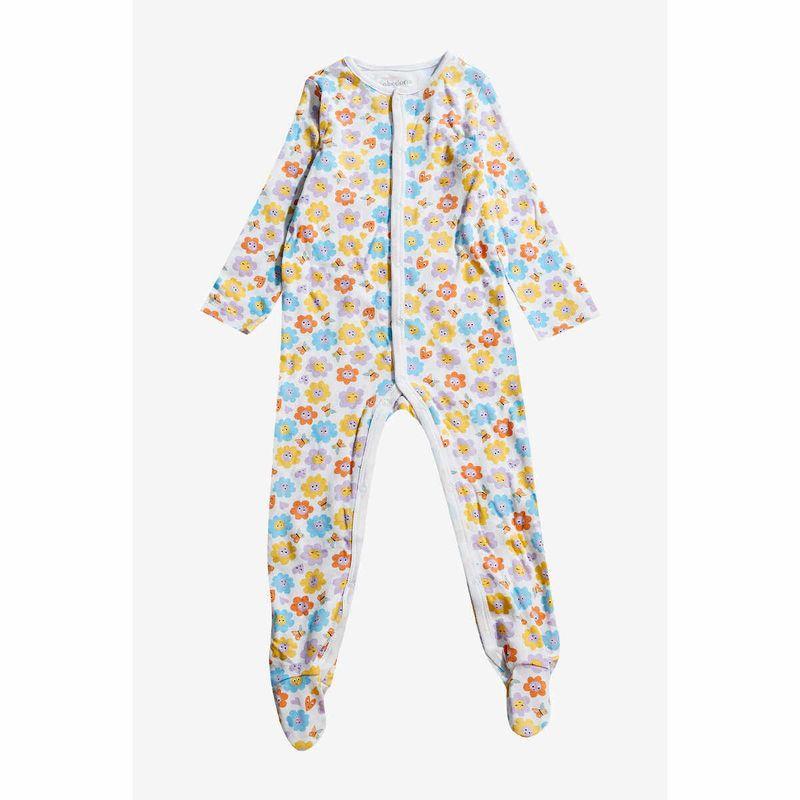 

Outer Order Newborn Baby Girl Fall and Winter New Arrival Pure Cotton Full Printed SUNFLOWER Cute Long Sleeve One-Piece Romper Outwear White 68cm